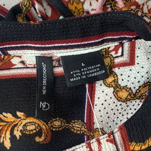 New Directions Tie Sleeve Top Tunic NWT - Picture 5 of 5